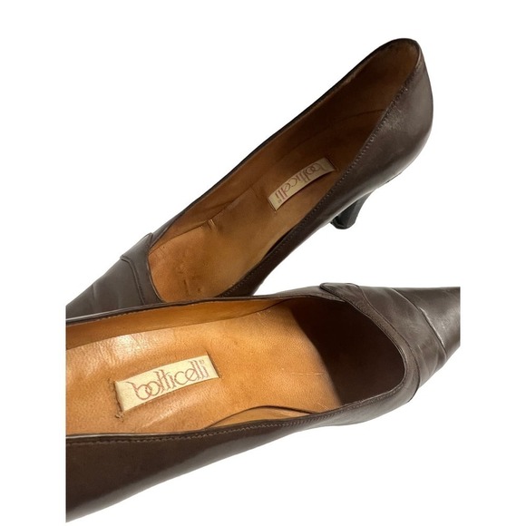 Vintage Botticelli Women's Brown Patent Leather Handcrafted Shoes - Picture 2 of 5